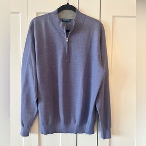 Peter Millar cashmere silk sweater half zip size XL